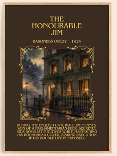The Honourable Jim Minimalist Book Poster by Baroness Orczy – image 1