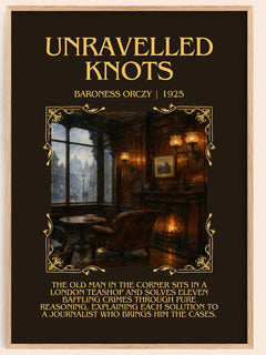 Unravelled Knots Minimalist Book Poster by Baroness Orczy – image 1