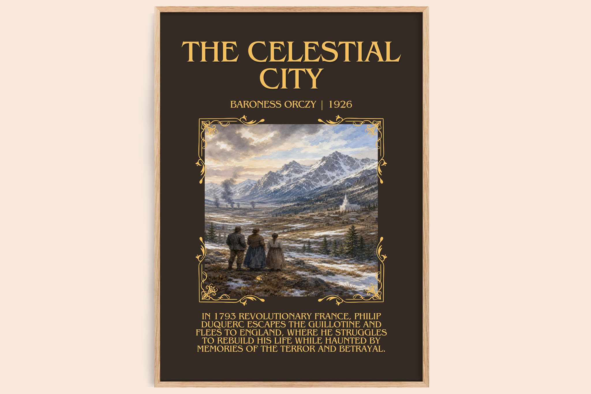 The Celestial City Minimalist Book Poster by Baroness Orczy