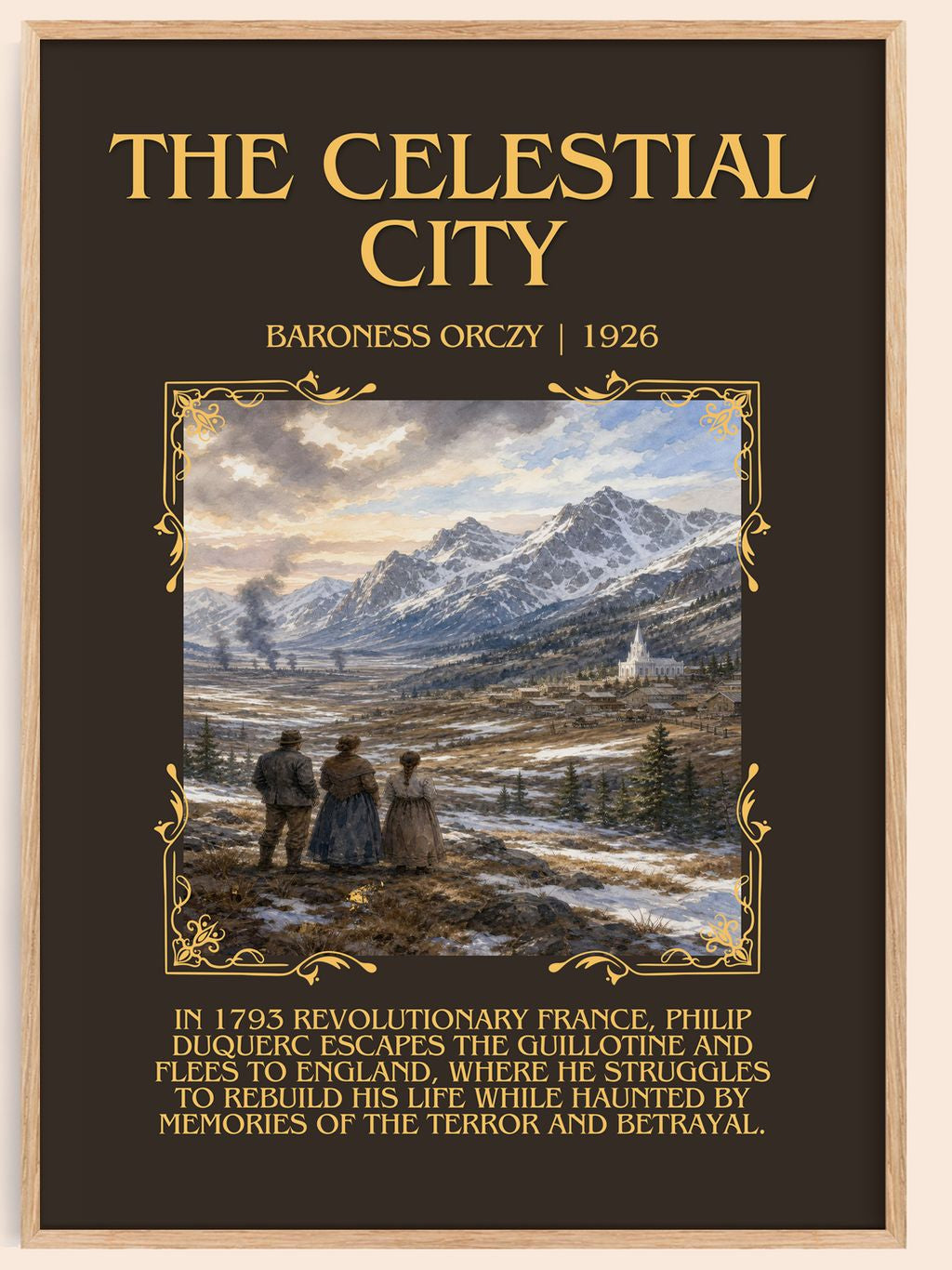 The Celestial City Minimalist Book Poster by Baroness Orczy – book poster