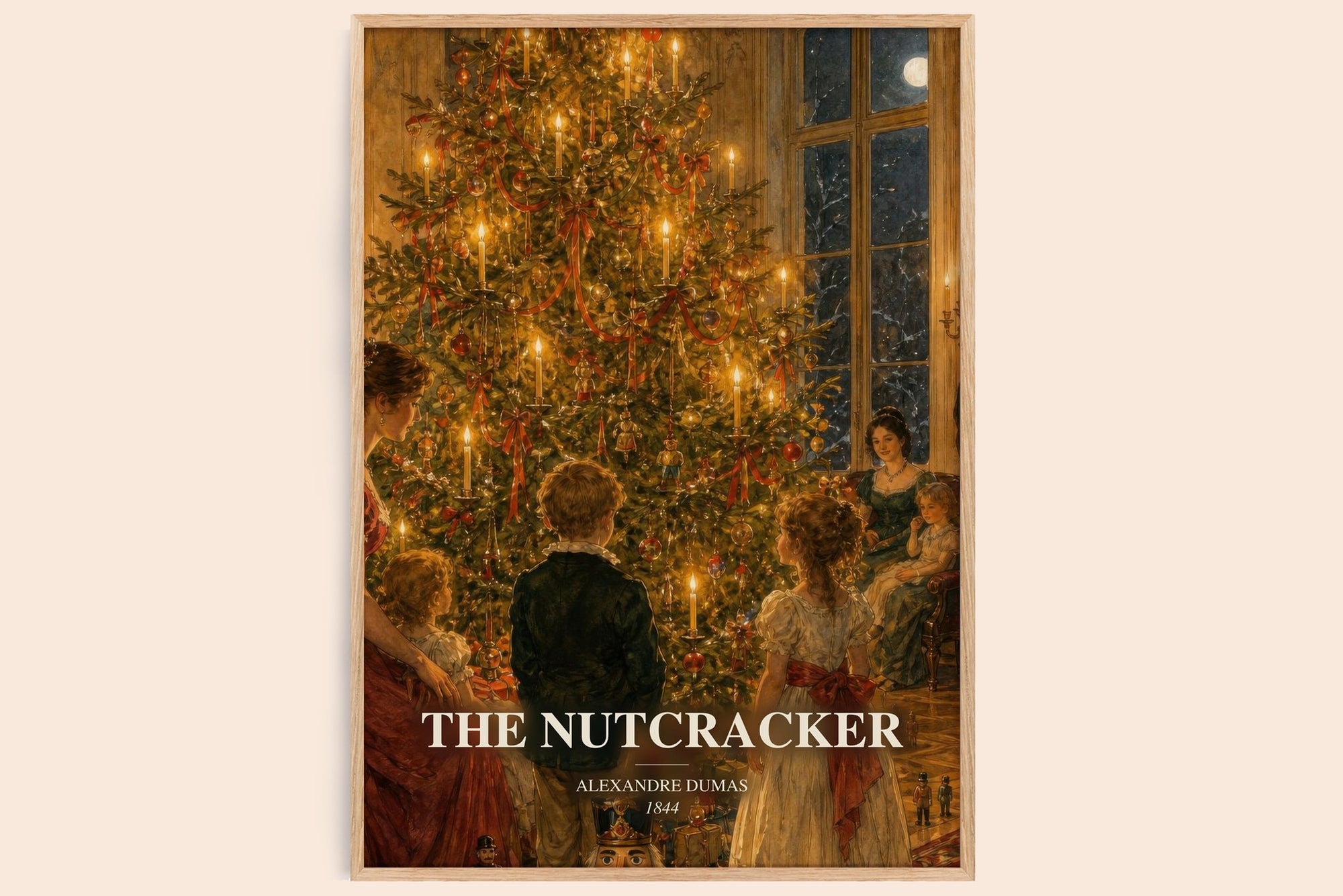 The Nutcracker watercolour book poster by Alexandre Dumas – framed literary art print