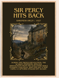 Sir Percy Hits Back Minimalist Book Poster by Baroness Orczy – image 1