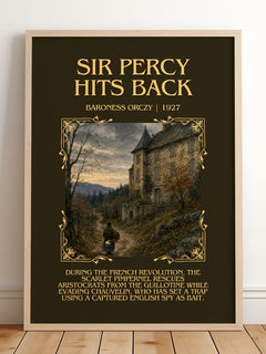 Sir Percy Hits Back Minimalist Book Poster by Baroness Orczy – image 2