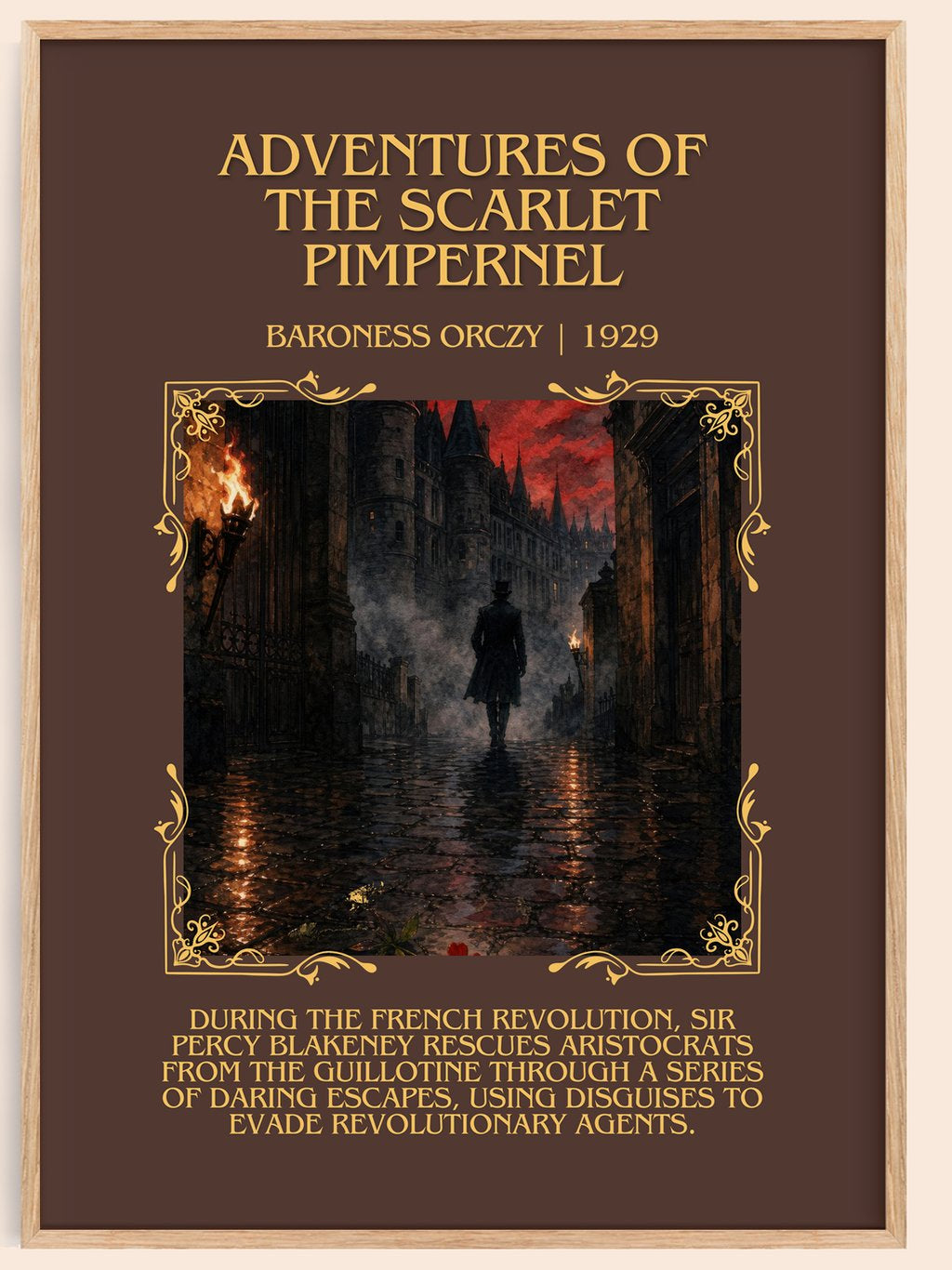 Adventures Of The Scarlet Pimpernel Minimalist Book Poster by B. Orczy – book poster