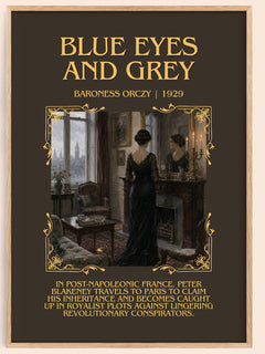 Blue Eyes And Grey Minimalist Book Poster by Baroness Orczy – image 1