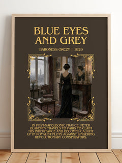 Blue Eyes And Grey Minimalist Book Poster by Baroness Orczy – image 2