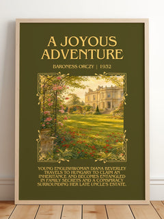 A Joyous Adventure Minimalist Book Poster by Baroness Orczy – image 2