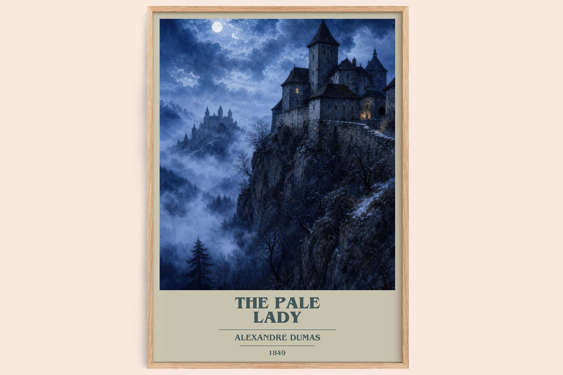 The Pale Lady Book Cover Poster by Alexandre Dumas