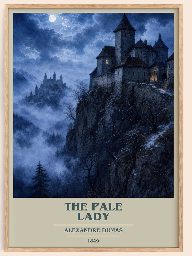 The Pale Lady Book Cover Poster by Alexandre Dumas