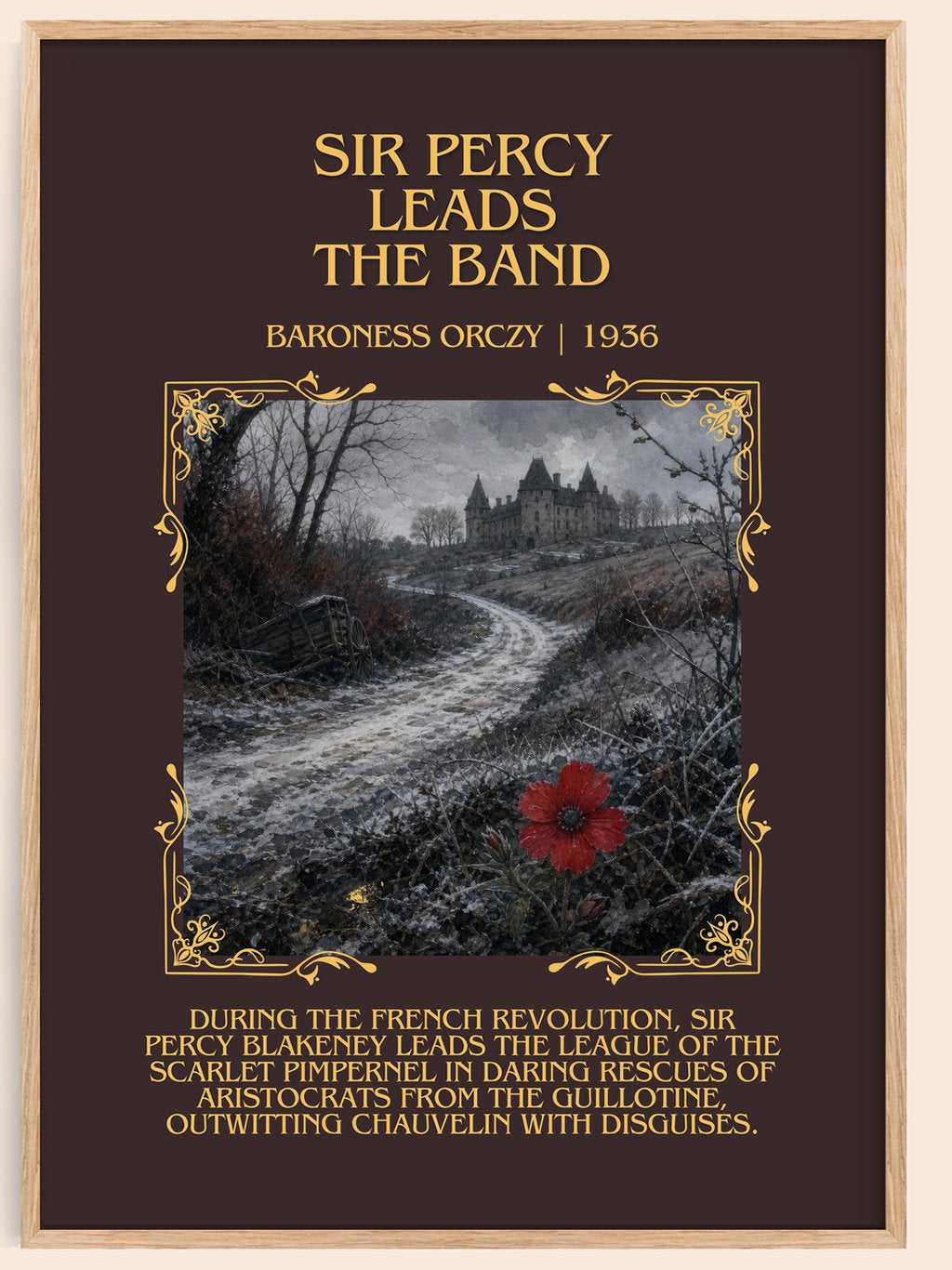 Sir Percy Leads The Band Minimalist Book Poster by Baroness Orczy – book poster