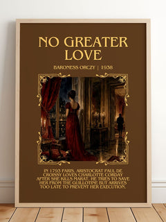 No Greater Love Minimalist Book Poster by Baroness Orczy – image 2