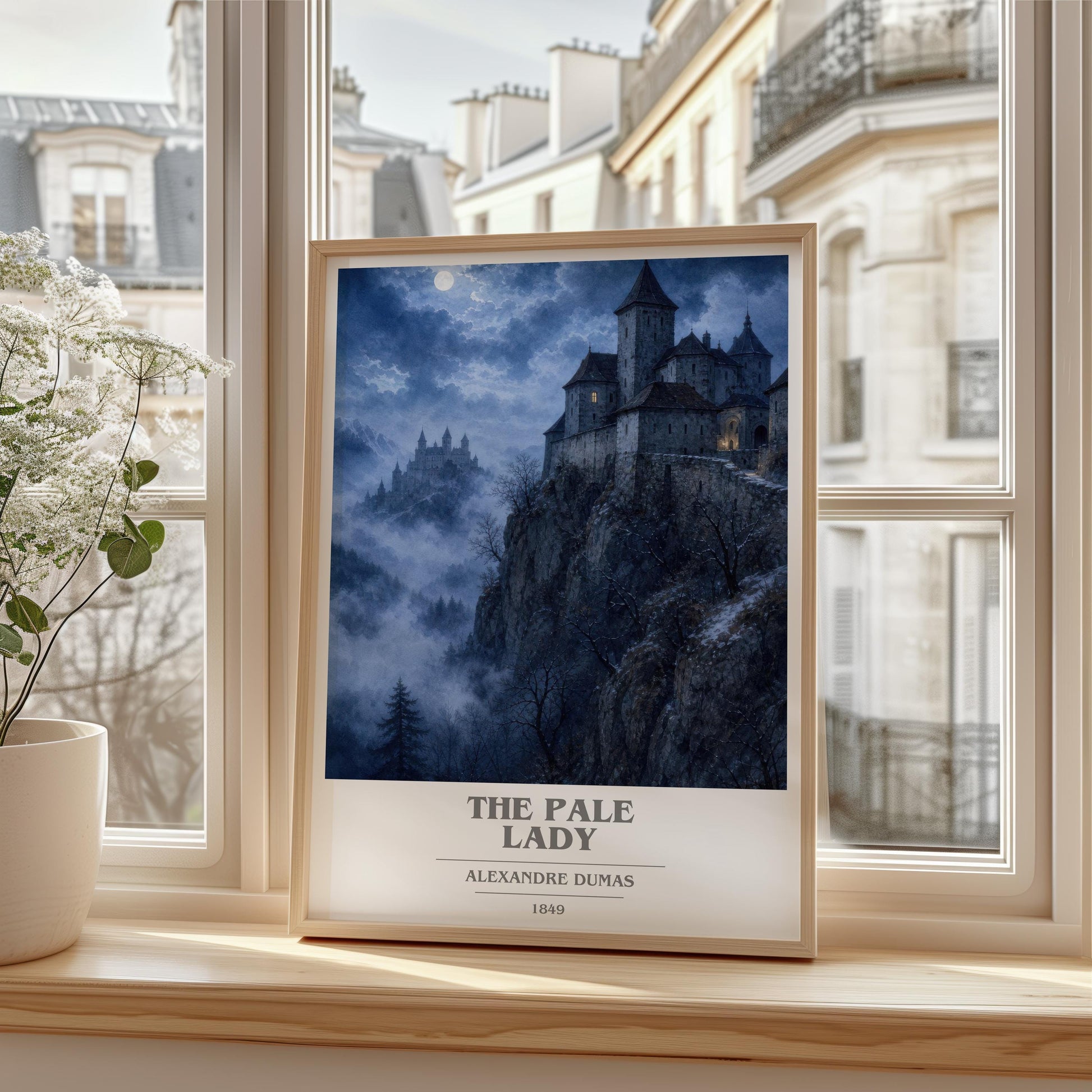 The Pale Lady Book Cover Poster by Alexandre Dumas