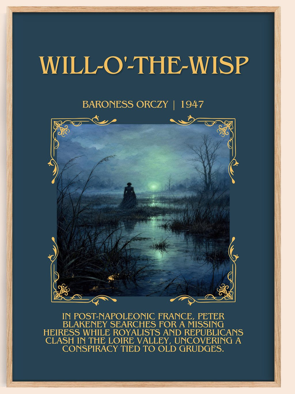 Will-O'-The-Wisp Minimalist Book Poster by Baroness Orczy – book poster