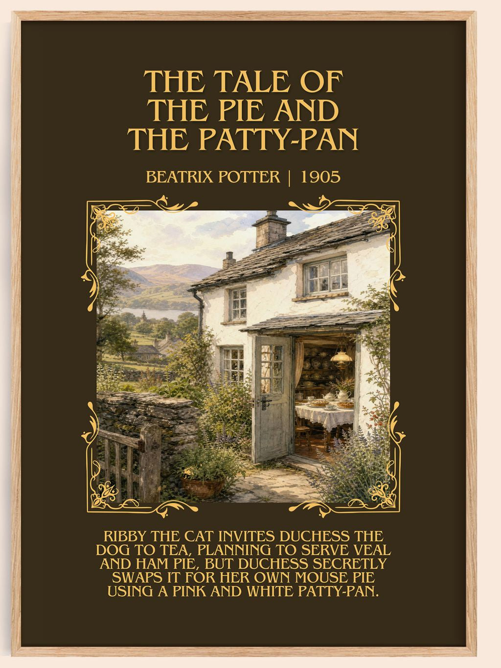 Tale Of The Pie And The Patty-Pan Minimalist Book Poster by B. Potter – book poster