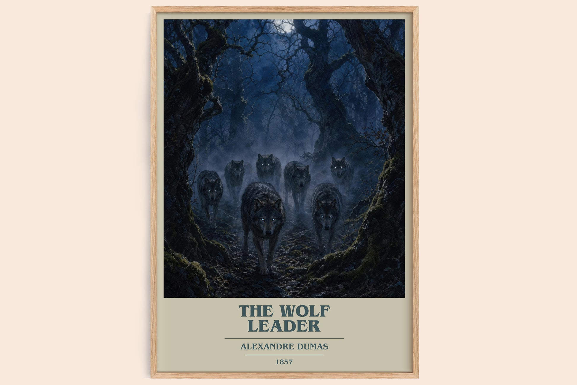 The Wolf Leader Book Cover Poster by Alexandre Dumas