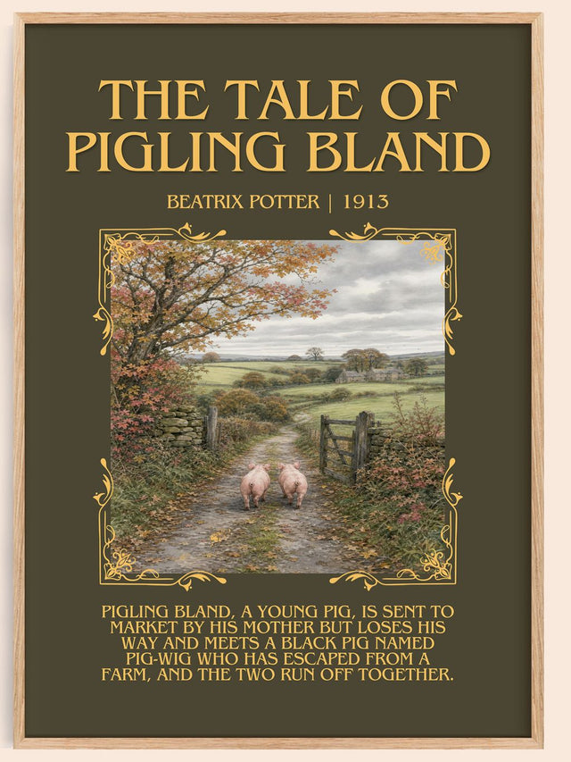 The Tale Of Pigling Bland Minimalist Book Poster by Beatrix Potter