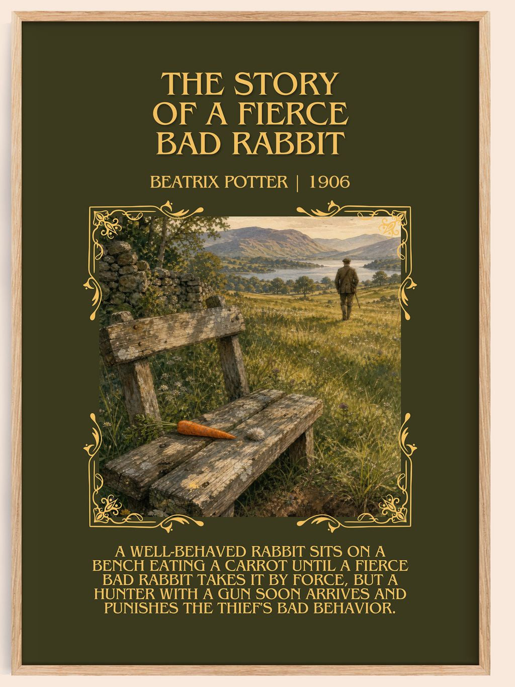Story Of A Fierce Bad Rabbit Minimalist Book Poster by Beatrix Potter – book poster