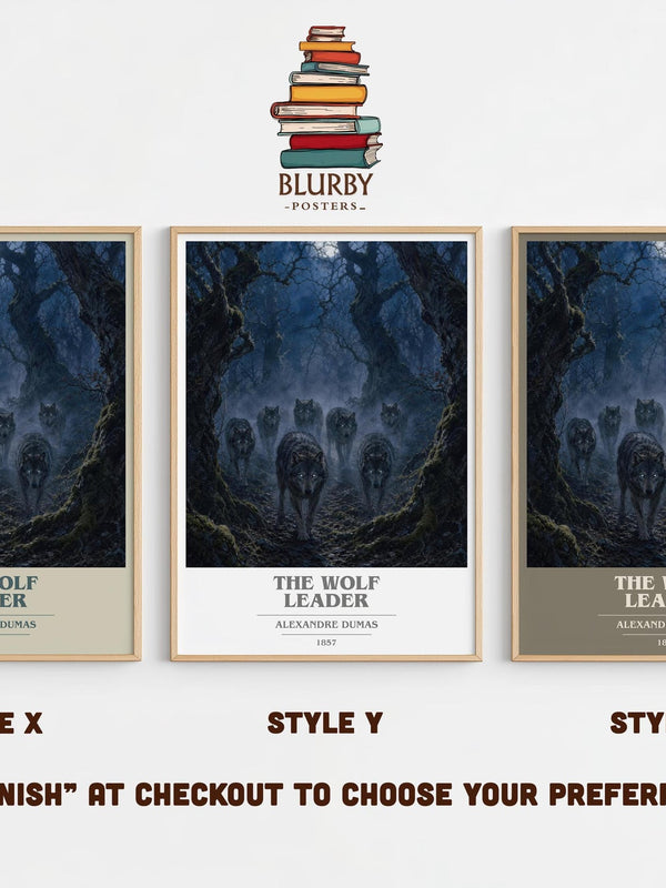 The Wolf Leader Book Cover Poster by Alexandre Dumas
