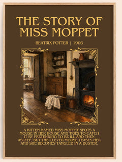 The Story Of Miss Moppet Minimalist Book Poster by Beatrix Potter – image 1