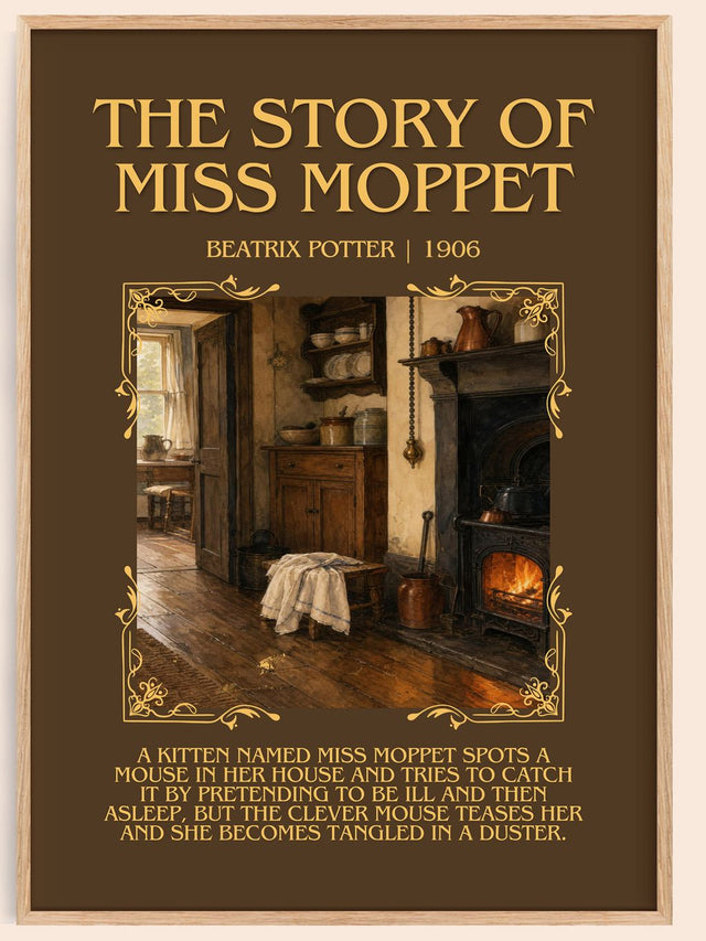 The Story Of Miss Moppet Minimalist Book Poster by Beatrix Potter