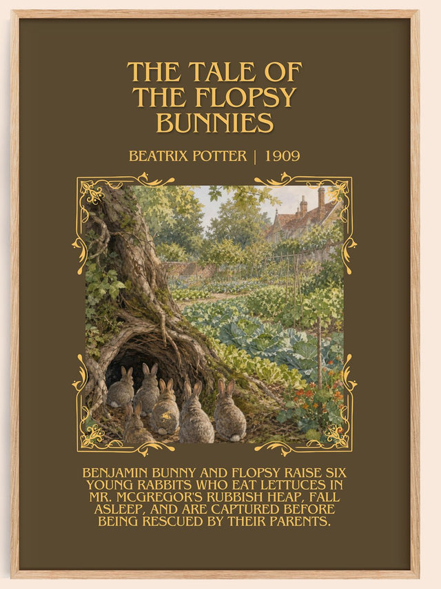 Tale Of The Flopsy Bunnies Minimalist Book Poster by Beatrix Potter