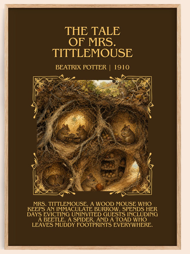 The Tale Of Mrs. Tittlemouse Minimalist Book Poster by Beatrix Potter