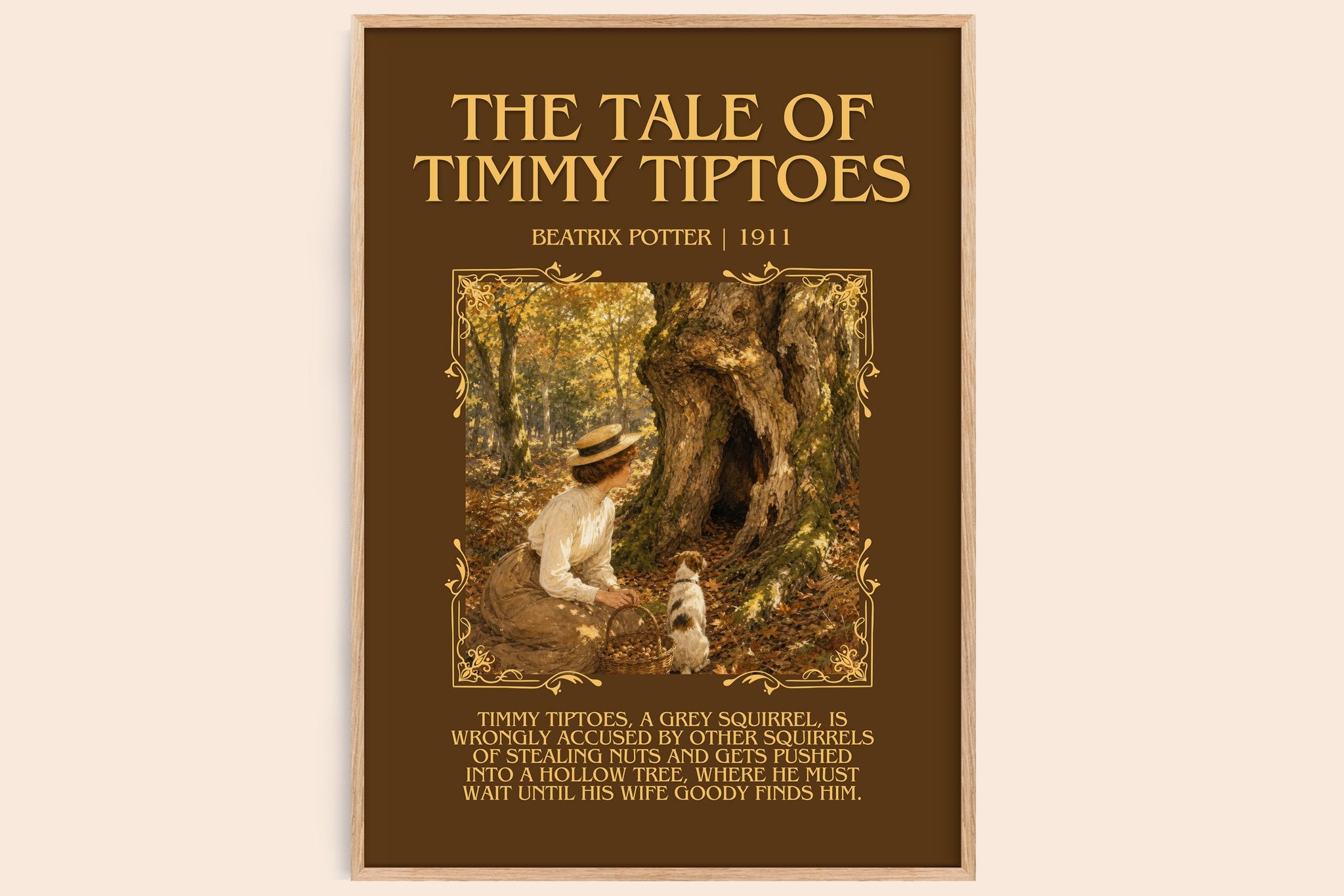 The Tale Of Timmy Tiptoes Minimalist Book Poster by Beatrix Potter