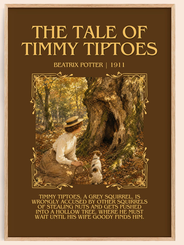 The Tale Of Timmy Tiptoes Minimalist Book Poster by Beatrix Potter