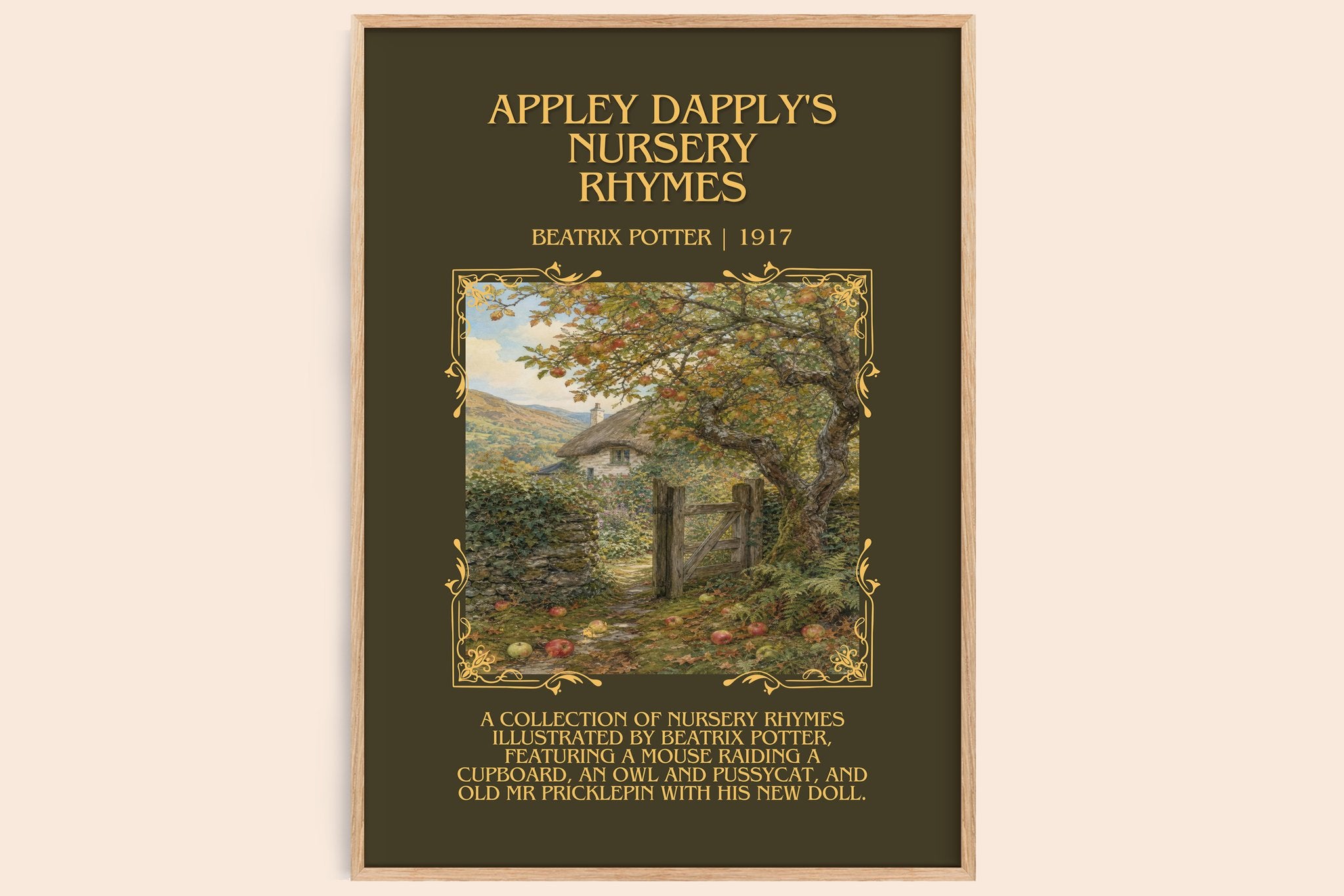 Appley Dapply's Nursery Rhymes Minimalist Book Poster by B. Potter