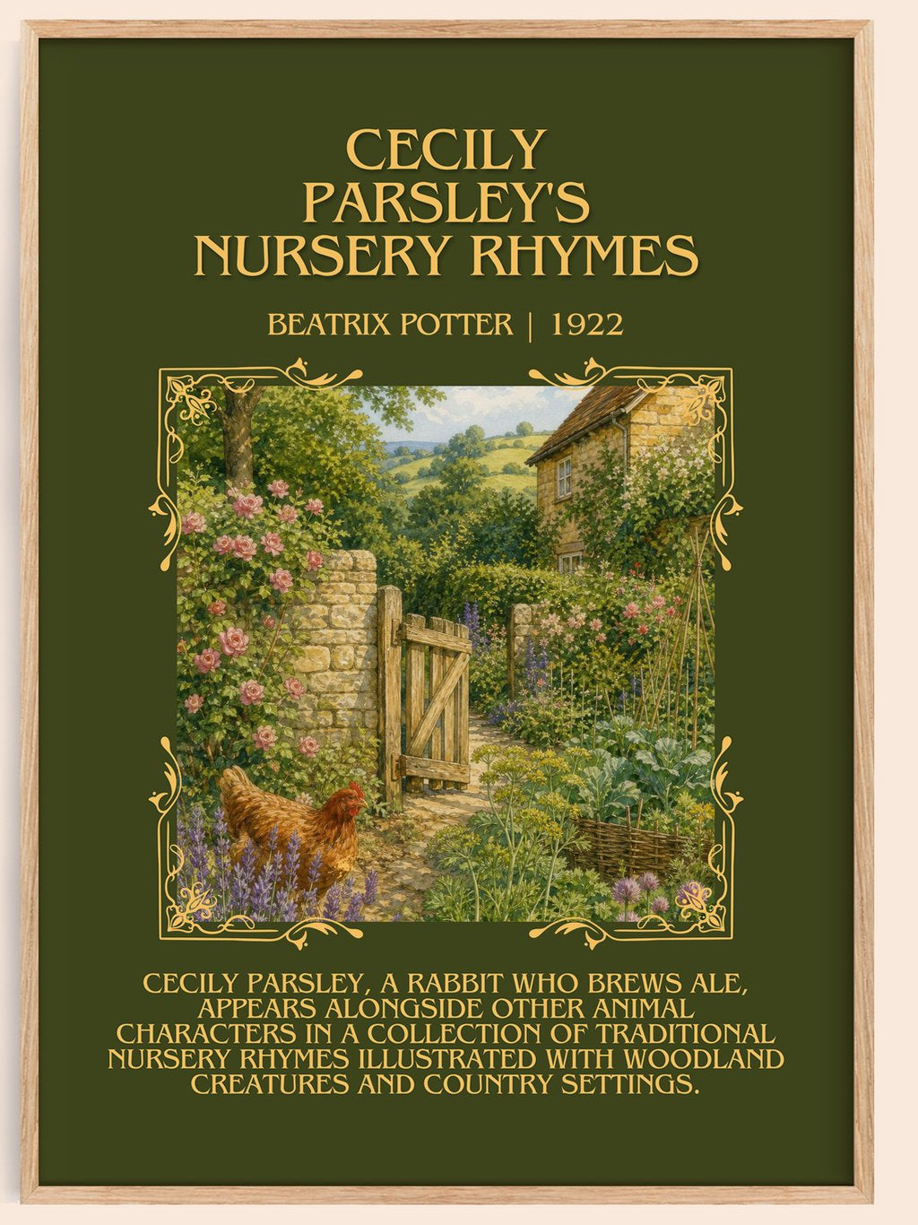 Cecily Parsley'S Nursery Rhymes Minimalist Book Poster by B. Potter – book poster