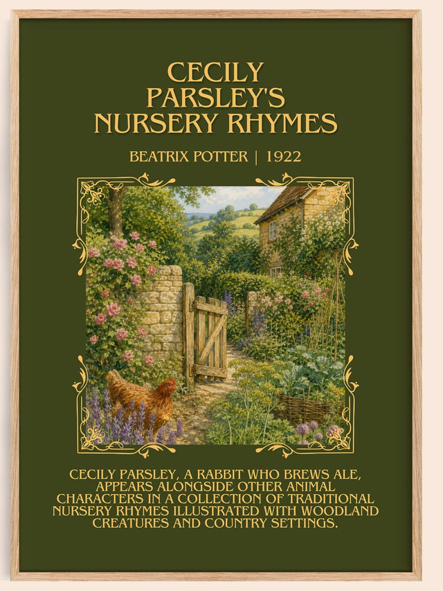 Cecily Parsley'S Nursery Rhymes Minimalist Book Poster by B. Potter