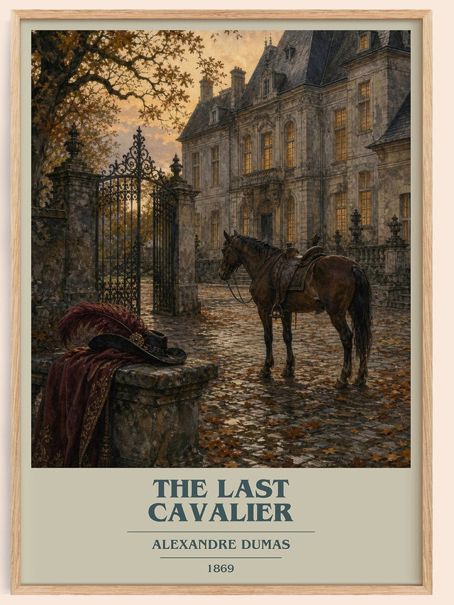 The Last Cavalier Book Cover Poster by Alexandre Dumas
