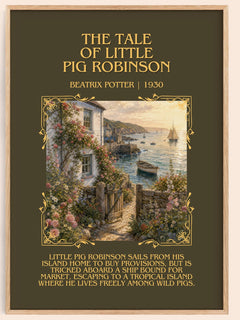 Tale Of Little Pig Robinson Minimalist Book Poster by Beatrix Potter – image 1
