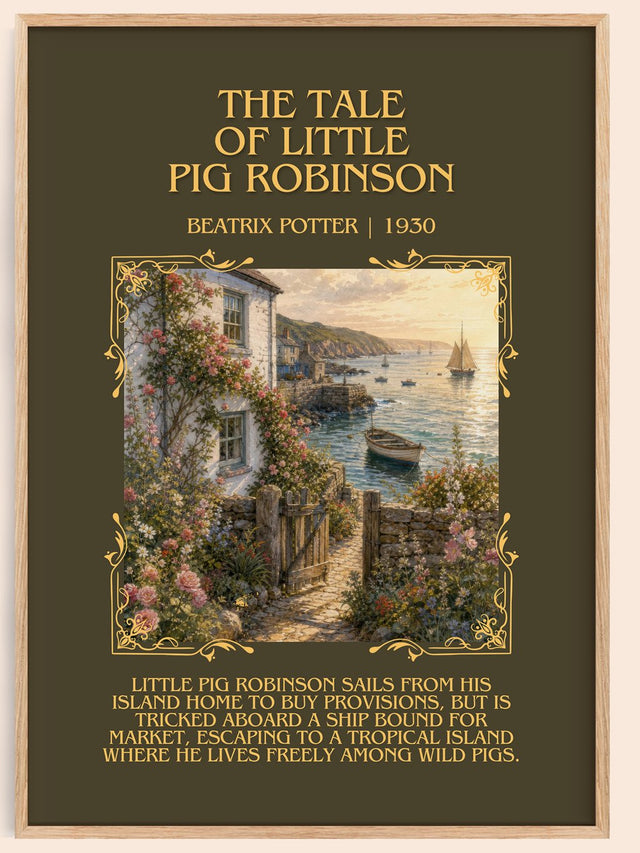 Tale Of Little Pig Robinson Minimalist Book Poster by Beatrix Potter