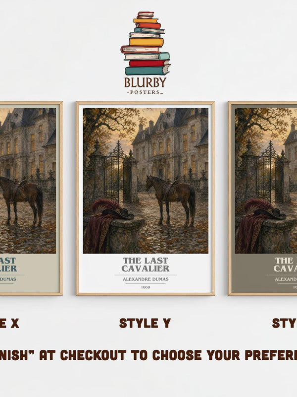 The Last Cavalier Book Cover Poster by Alexandre Dumas