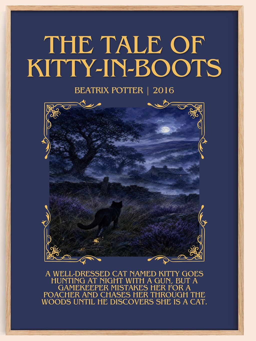 The Tale Of Kitty-In-Boots Minimalist Book Poster by Beatrix Potter – book poster