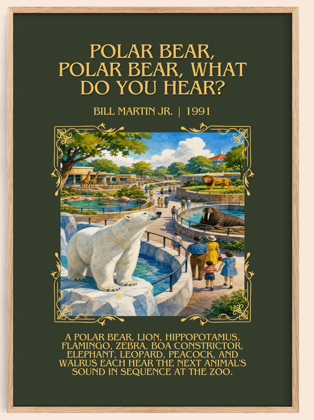 Polar Bear, Polar Bear, What Do You Hear? Minimalist Book Poster – book poster