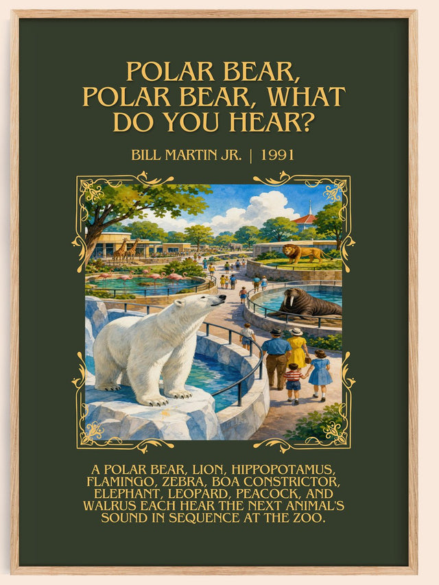 Polar Bear, Polar Bear, What Do You Hear? Minimalist Book Poster – B.