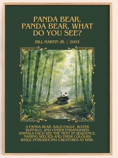 Panda Bear, Panda Bear, What Do You See? Minimalist Book Poster – B. – image 1