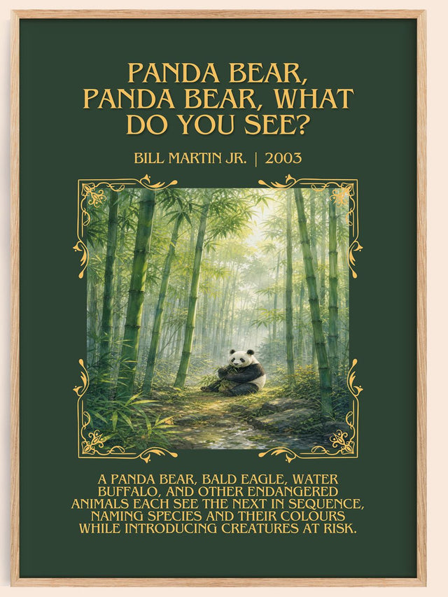 Panda Bear, Panda Bear, What Do You See? Minimalist Book Poster – B.