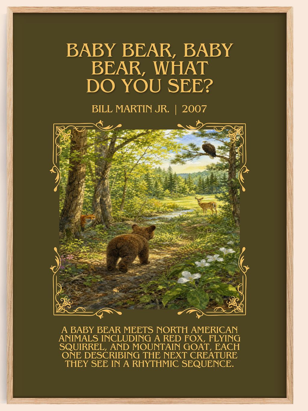 Baby Bear, Baby Bear, What Do You See? Minimalist Book Poster – book poster