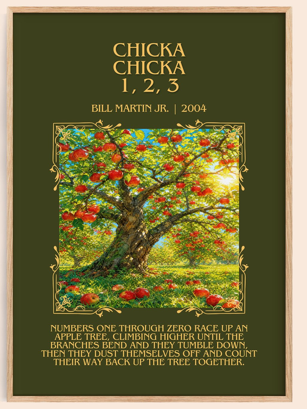 Chicka Chicka 1, 2, 3 Minimalist Book Poster by Bill Martin Jr. – book poster