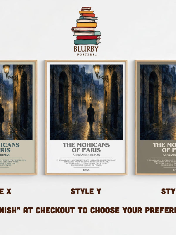 The Mohicans Of Paris Bookish Wall Art by Alexandre Dumas