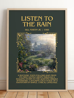 Listen To The Rain Minimalist Book Poster by Bill Martin Jr. – image 2
