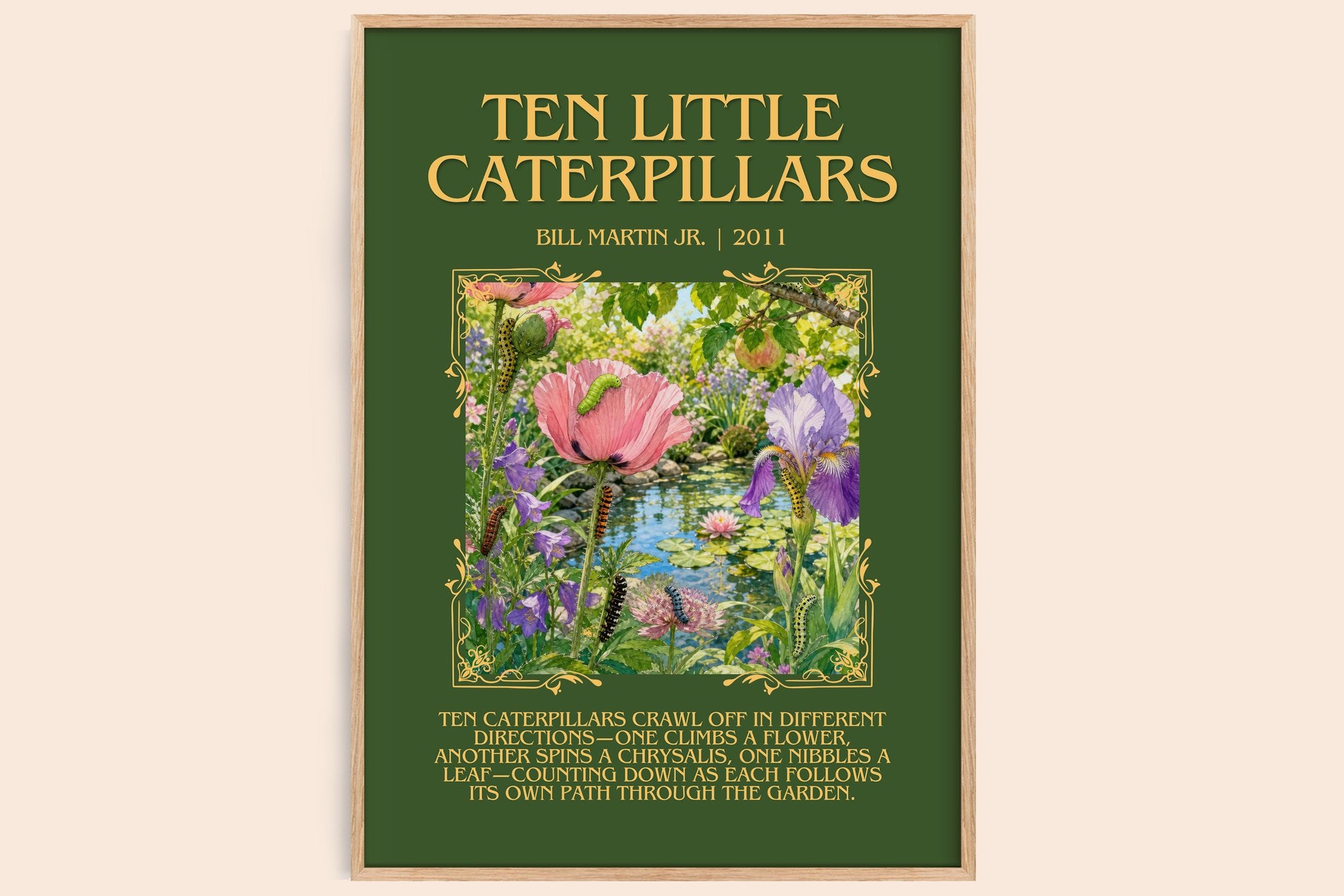 Ten Little Caterpillars Minimalist Book Poster by Bill Martin Jr.