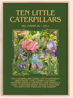 Ten Little Caterpillars Minimalist Book Poster by Bill Martin Jr. – image 1