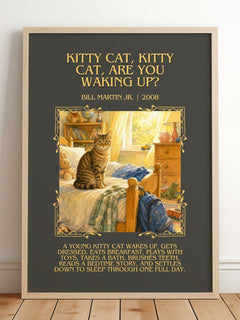 Kitty Cat, Kitty Cat, Are You Waking Up? Minimalist Book Poster – B. – image 2