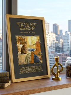 Kitty Cat, Kitty Cat, Are You Waking Up? Minimalist Book Poster – B. – image 3