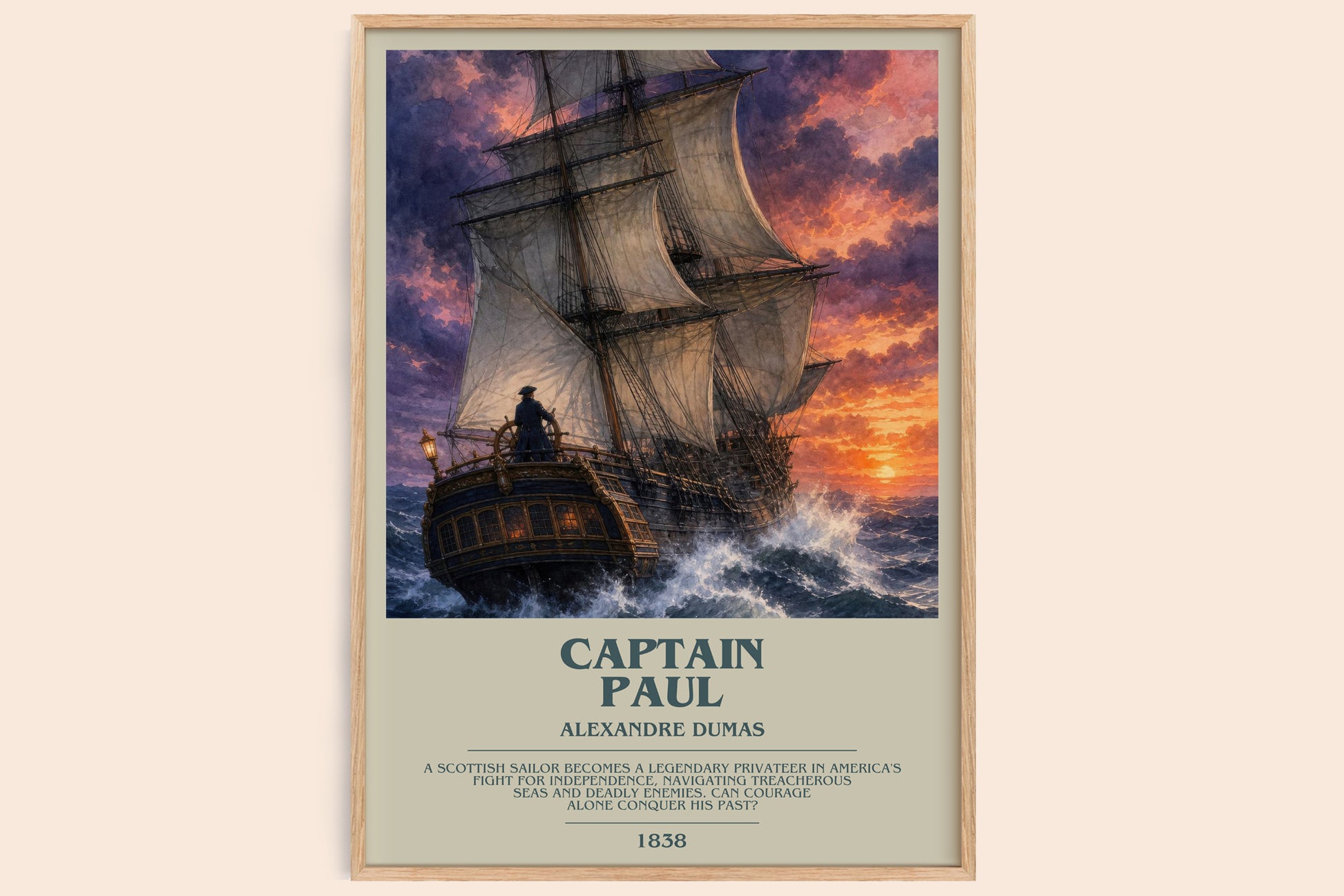Captain Paul Bookish Wall Art by Alexandre Dumas