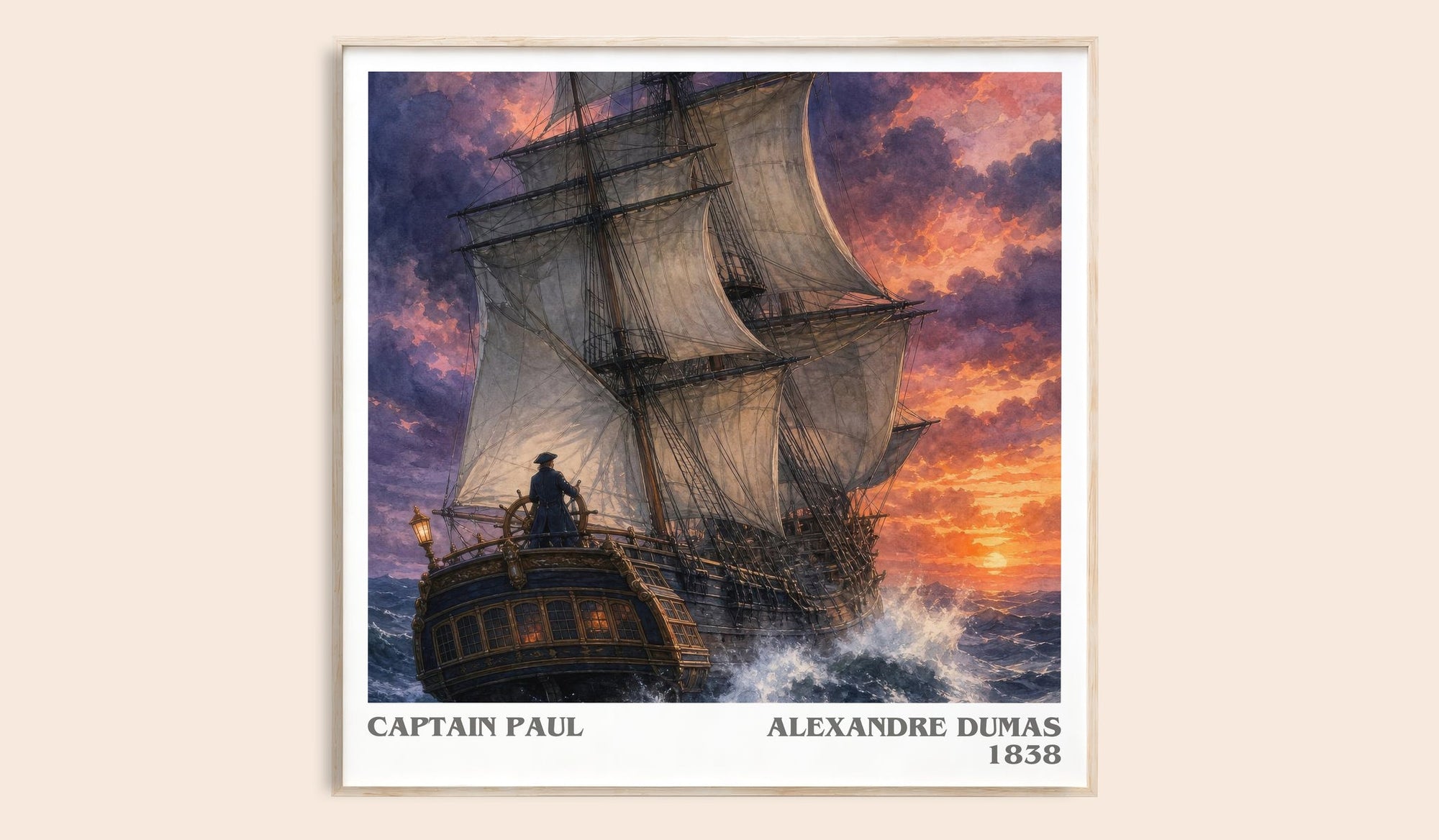 Captain Paul Literary Art Print by Alexandre Dumas